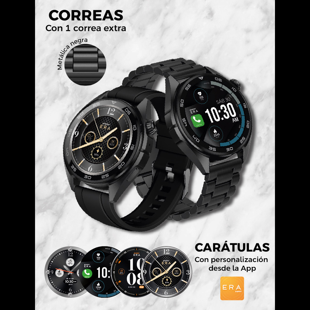 Smartwatch ERA One Class Pro GPS Llamadas Bluetooth + Correa