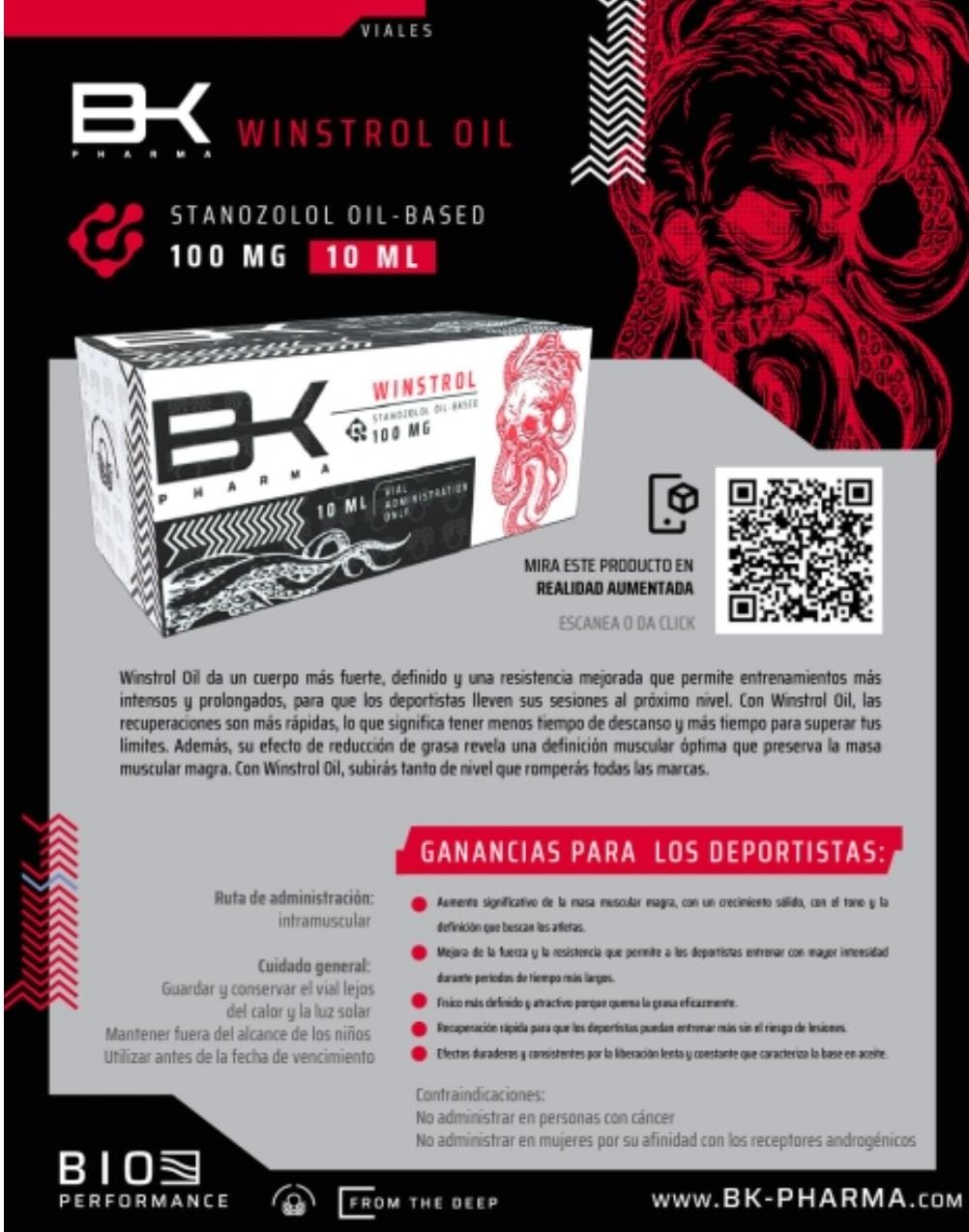 WINSTROL - Stanozolol en Aceite - Inyectable - 100mg/ml 10ml - BK PHARMA - Definición extrema con dureza muscular cristalina