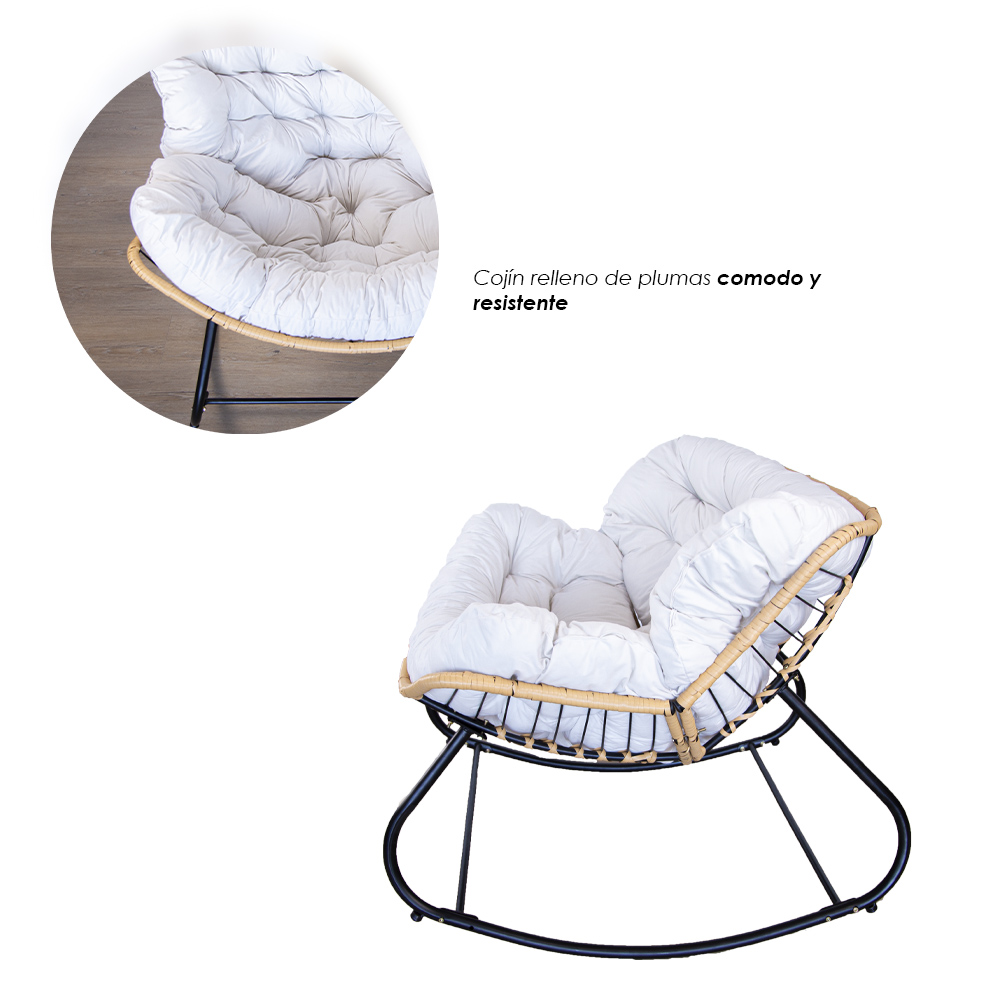 Ilios Innova | Silla Mecedora Acojinada Moderna con Cojín de espuma