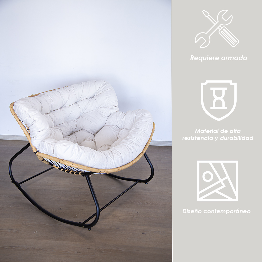 Ilios Innova | Silla Mecedora Acojinada Moderna con Cojín de espuma