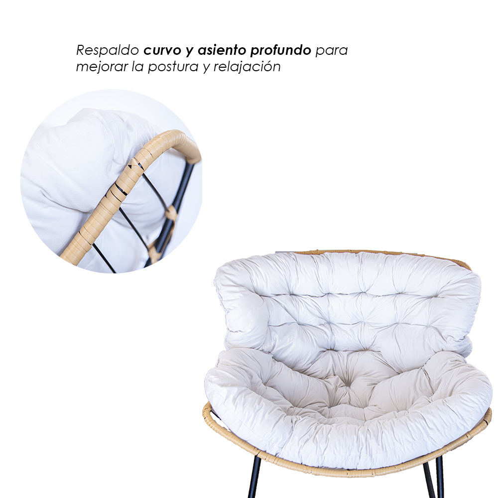 Ilios Innova | Silla Mecedora Acojinada Moderna con Cojín de espuma