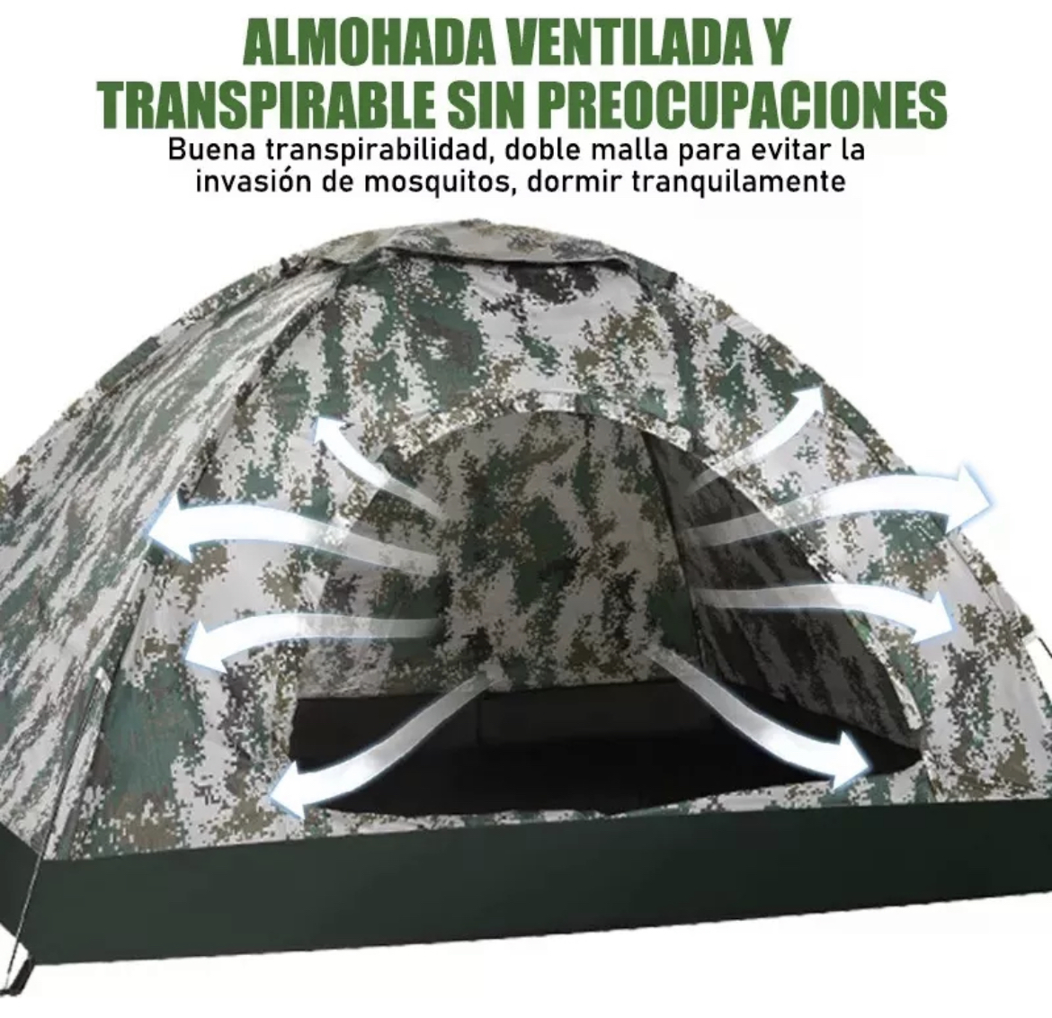 Tiendas Casa Campaña 3 Personas/gran Espacio /fácil Instalar