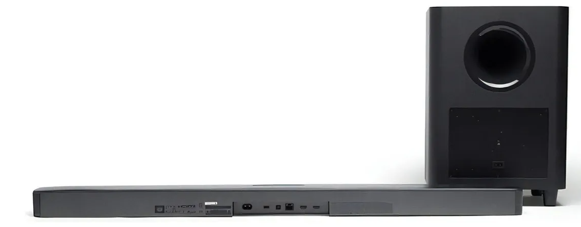 JBL Bar 5.1  Barra de sonido Ultra HD 4K con Subwoofer, Configuración de canales 5.1 Auténticos  altavoces envolventes inalámbricos, Negro
