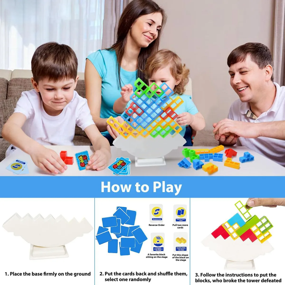 Bloques Jenga Tetris Juego Mesa De Equilibrio Didáctico