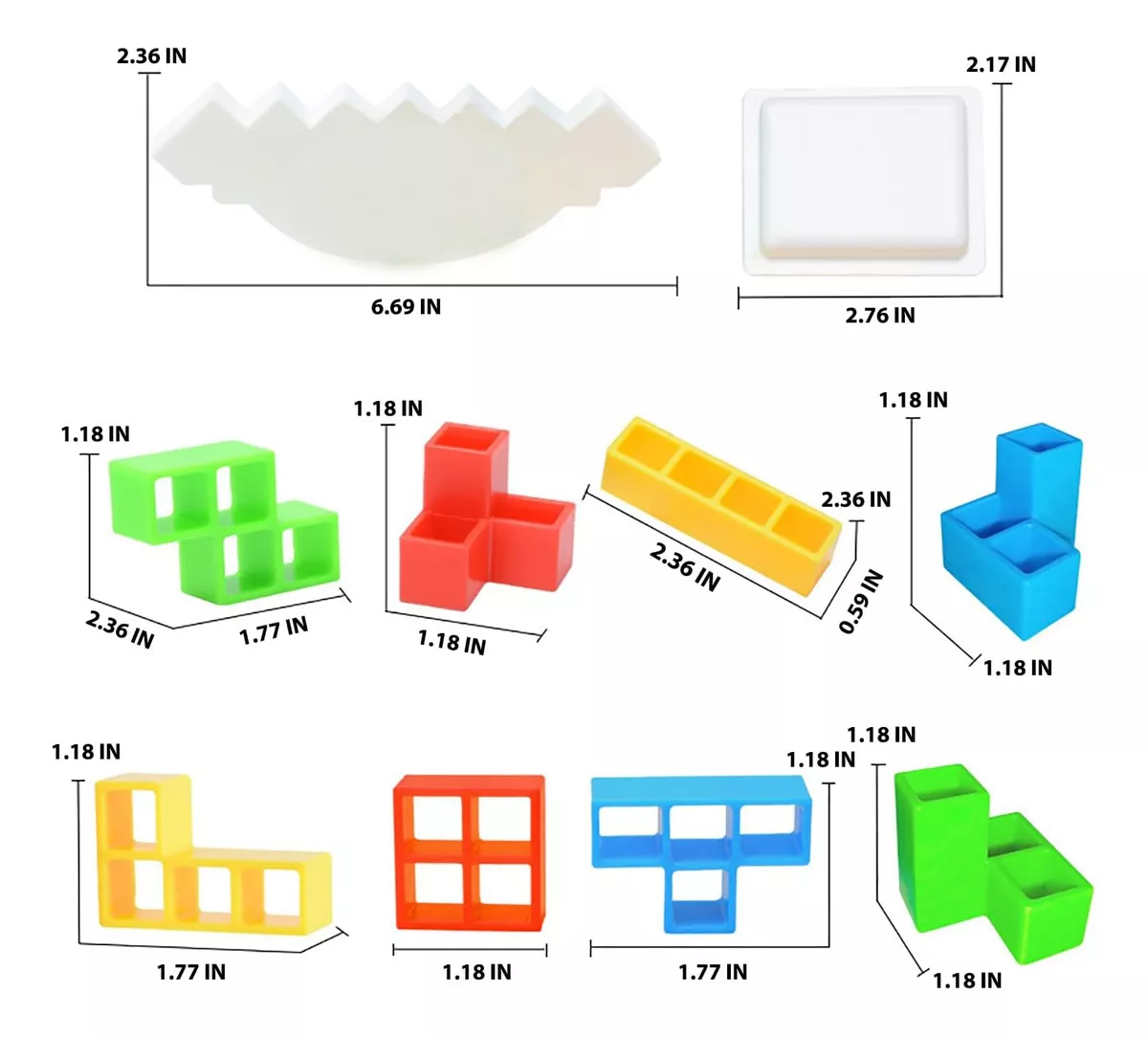 Bloques Jenga Tetris Juego Mesa De Equilibrio Didáctico