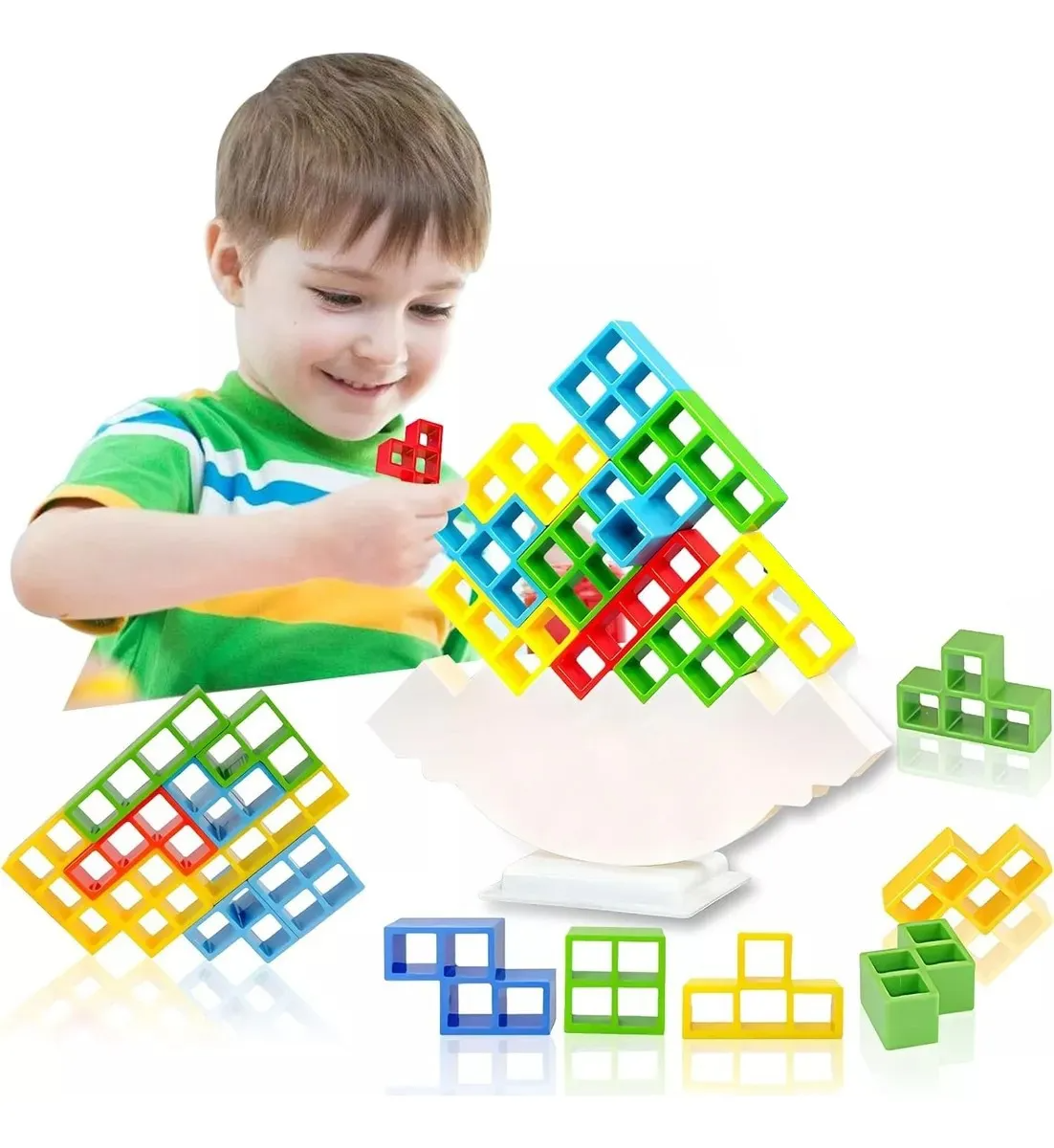 Bloques Jenga Tetris Juego Mesa De Equilibrio Didáctico