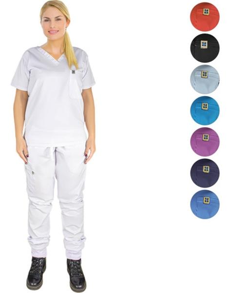 Pijama Quirurjica Uniforme Medico Mujer Jumper Clinico Nanofort