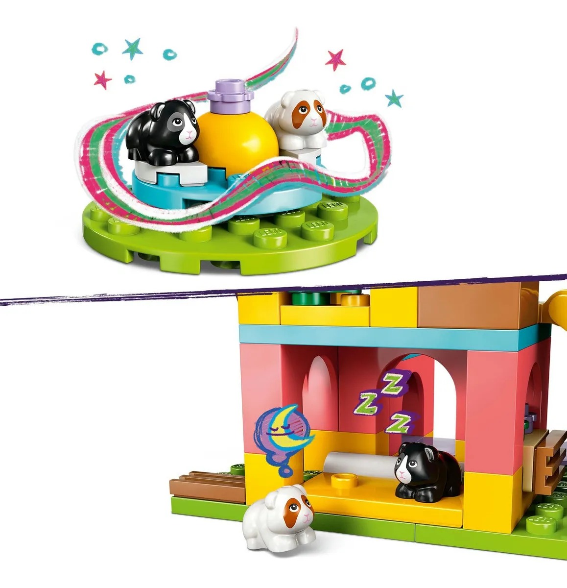 LEGO® Friends Parque de los Cobayos 42640; juguete para niñas y niños de 5 años o más, con 2 minipersonajes y 2 figuras de animales