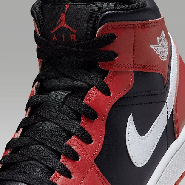 Tenis Air Jordan 1 Mid Negro/rojo Hombre Tallas #28 al #29.5