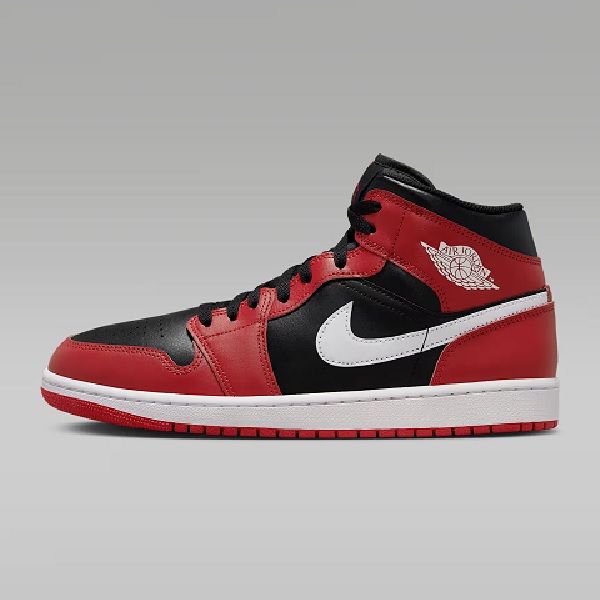 Tenis Air Jordan 1 Mid Negro/rojo Hombre Tallas #28 al #29.5