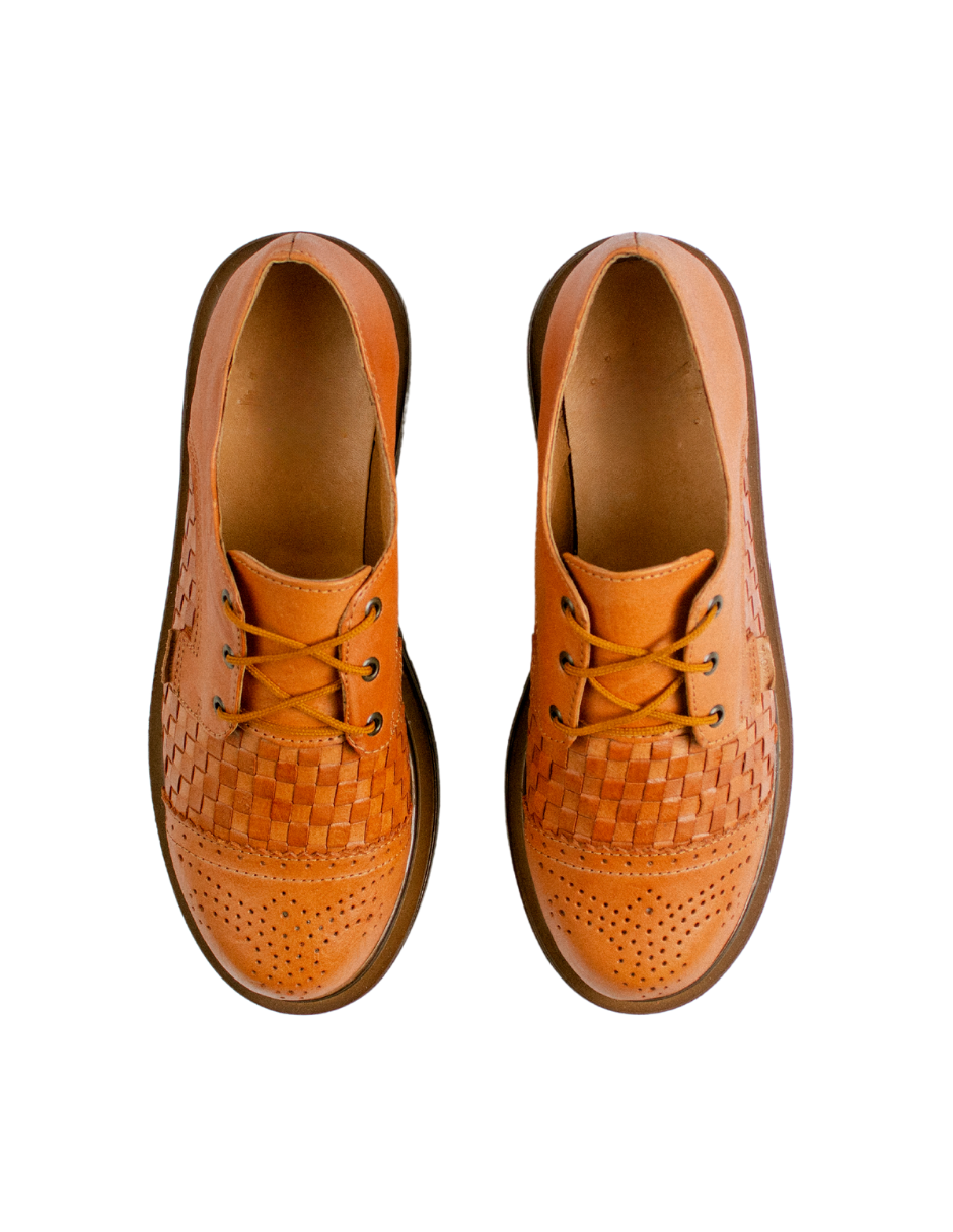 KWARA | ZAPATO TEJIDO MUJER CAFÉ