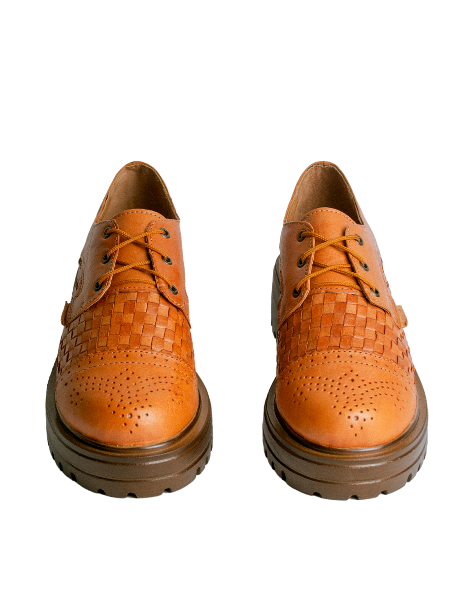 KWARA | ZAPATO TEJIDO MUJER CAFÉ