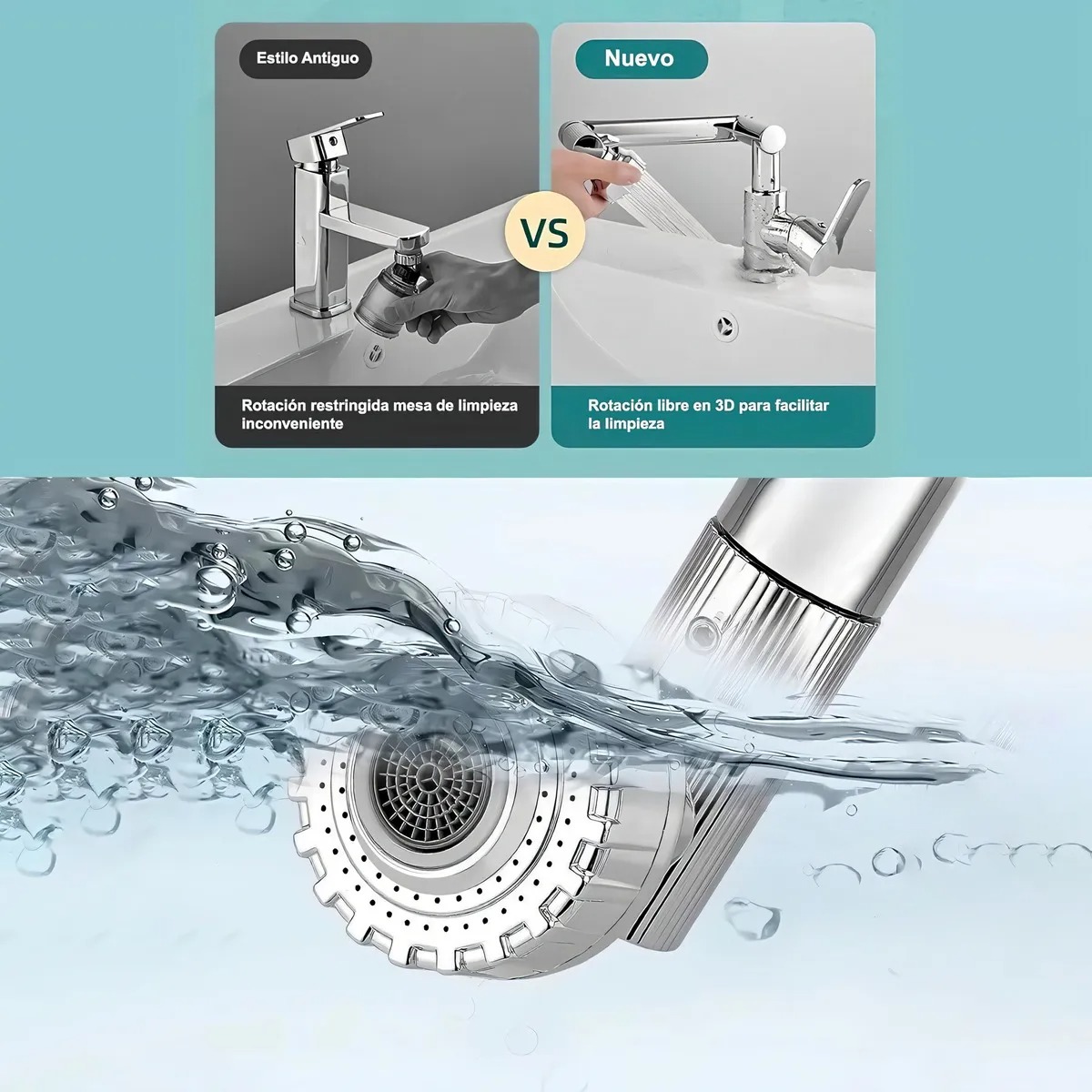 Grifo De Cocina Y Baño Mezclador, Llave Para Lavabo