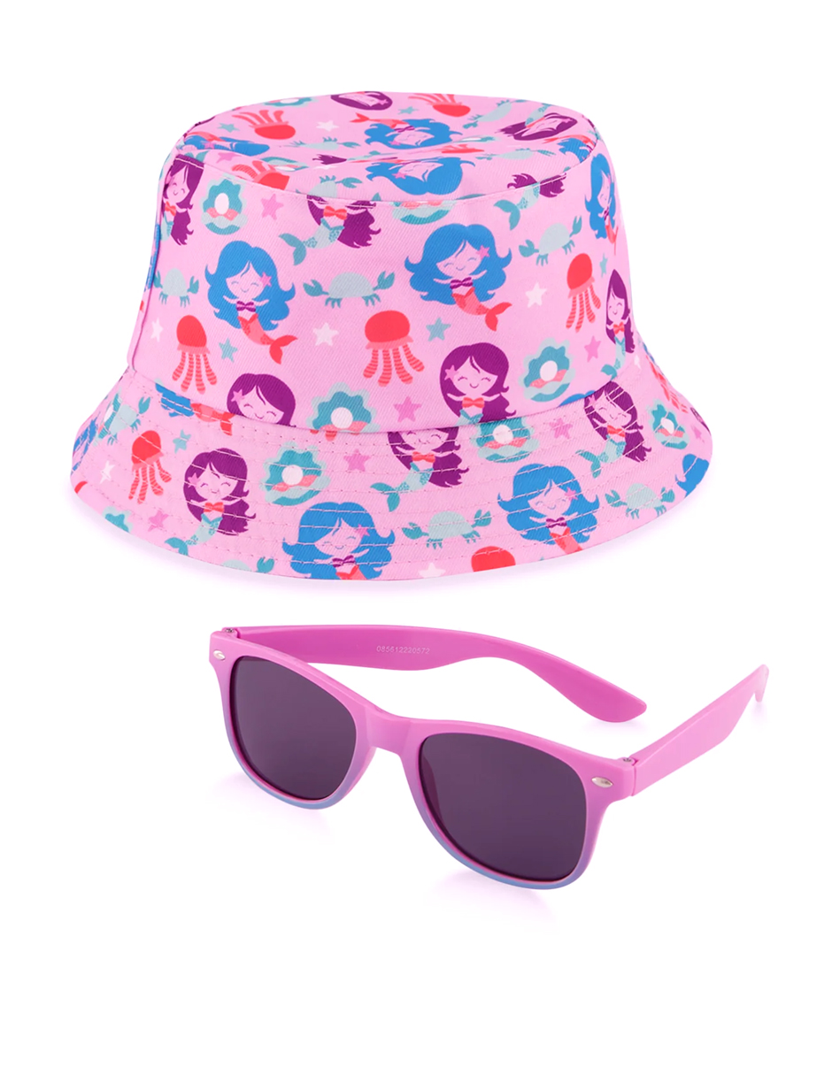 Set De Sombrero Y Lentes De Sol Para Bebé Sirena