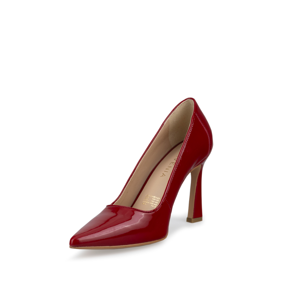 Zapatillas De Tacón Davenia De Piel Sandalia De Tacón Para Dama Mod. Antonella Rojo