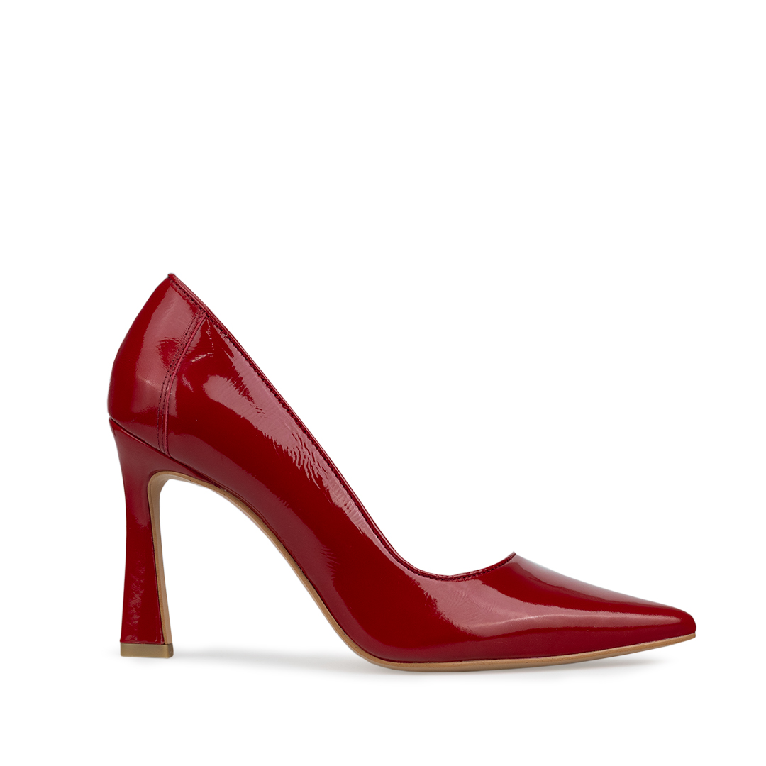 Zapatillas De Tacón Davenia De Piel Sandalia De Tacón Para Dama Mod. Antonella Rojo