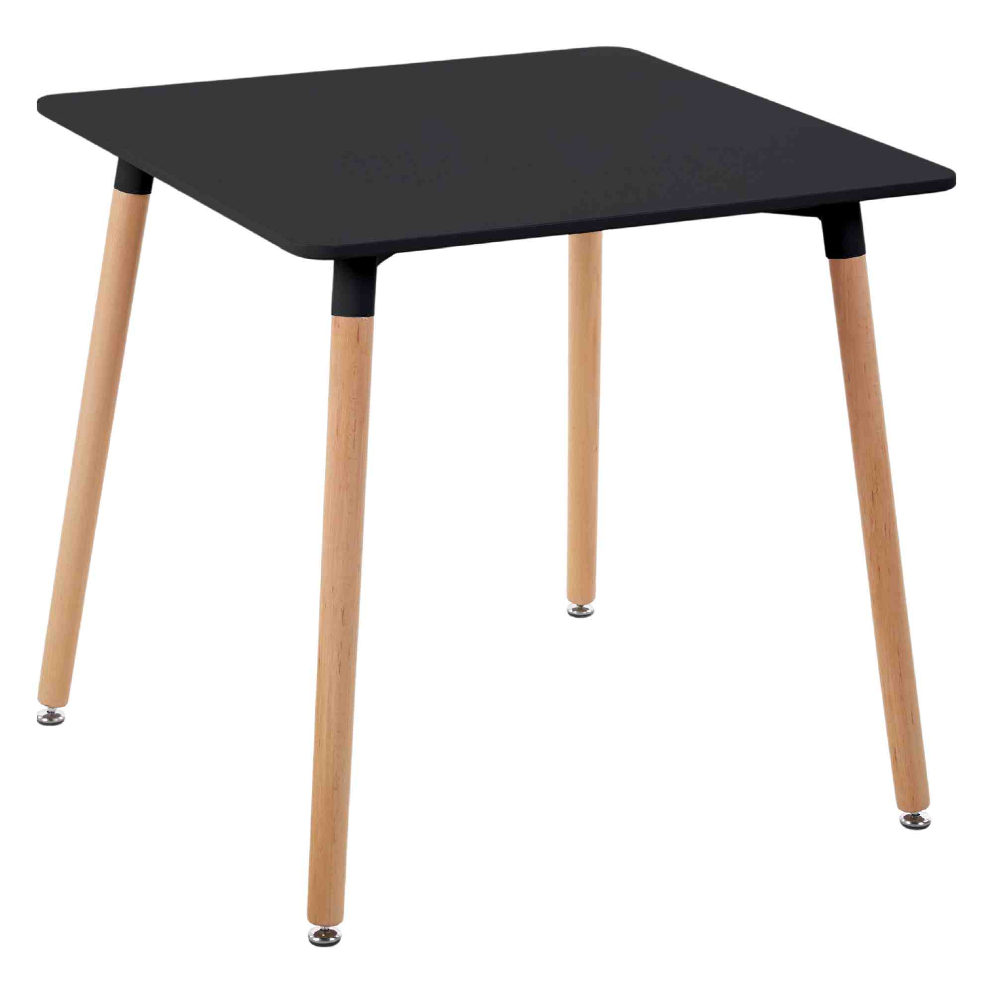 Mesa De Comedor Cuadrada Estilo Eames Minimalista Moderna Negra