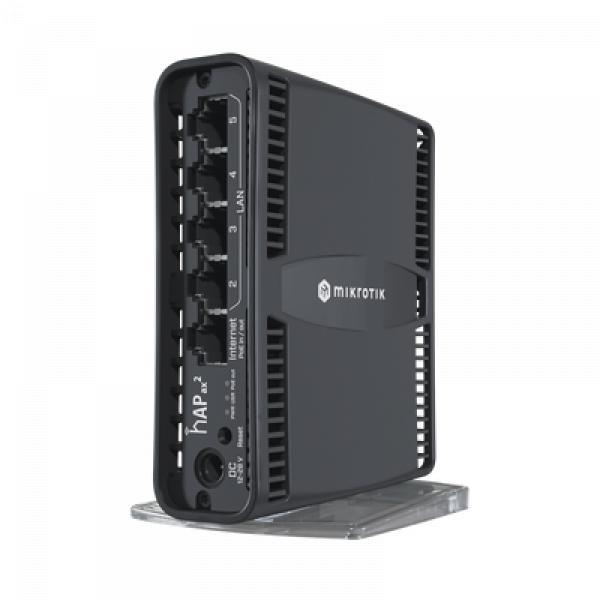 Mikrotik hAP ax2 Router inalámbrico Wi-Fi 6 160mW de Potencia, 5 puertos gigabit, Port 1 PoE in/out