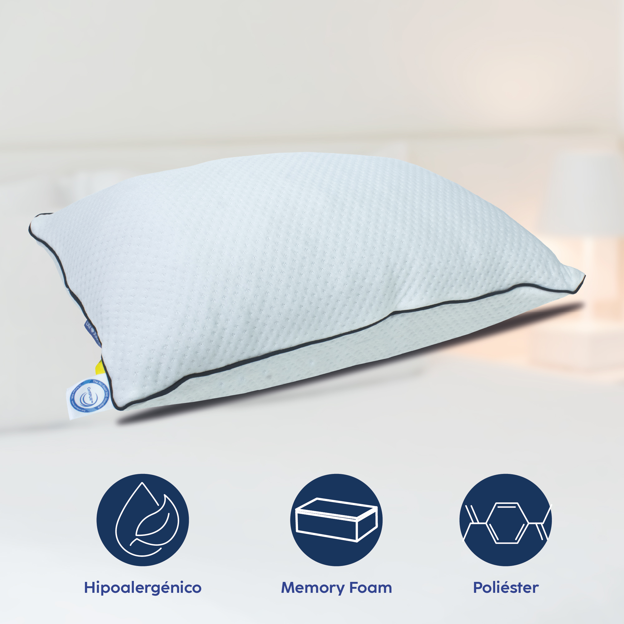 Almohadas Ajustables Nube DR JOOHN, Triturado de Memory Foam  (2 Piezas)