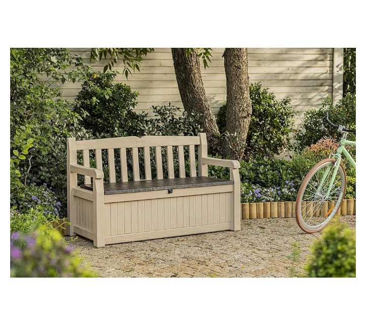 Banca para jardín pasillo terraza con almacenamiento 