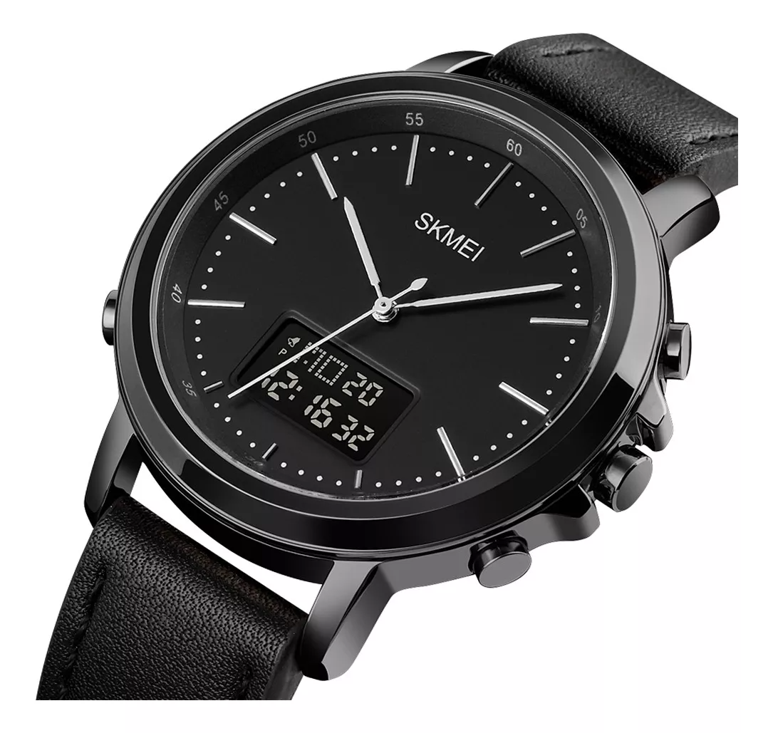 Reloj De Cuero Impermeable Luminoso Skmei