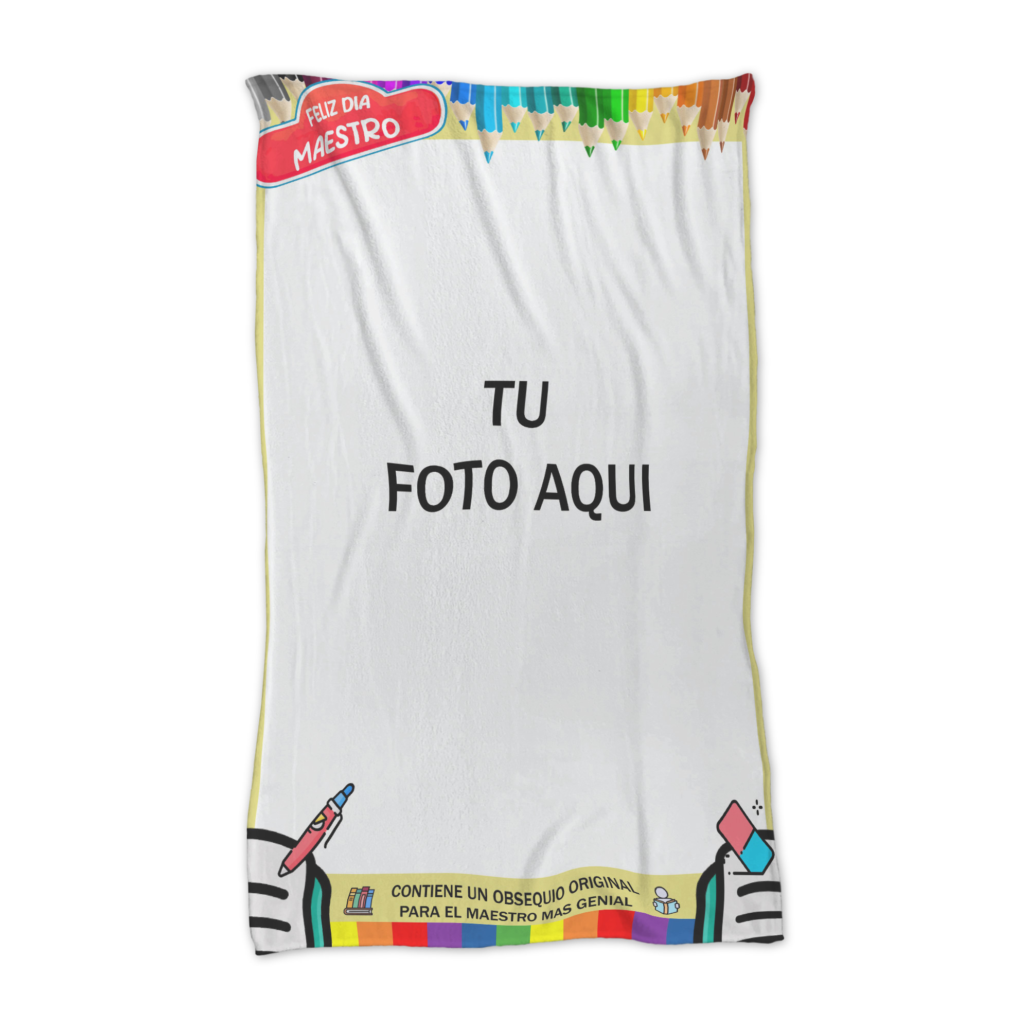 Cobija Manta Frazada Diseño Personalizado para el Dia del Maestro Ultra Suave y Ligera de Alta Calidad