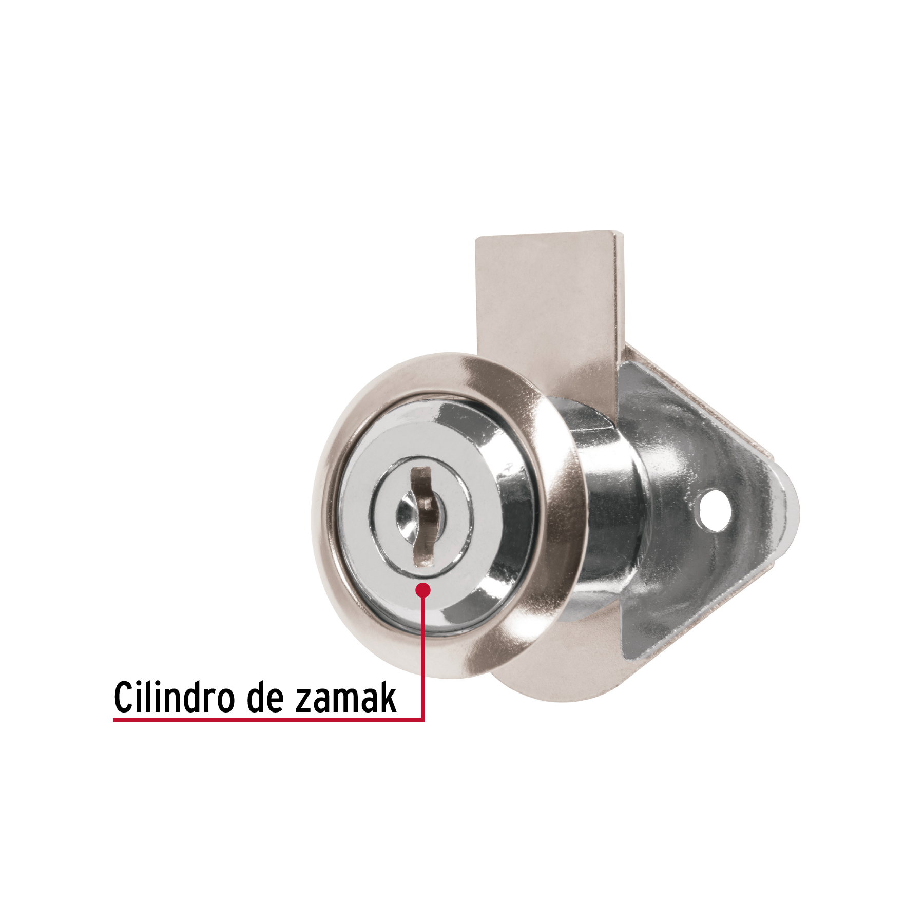Cerradura para mueble, modelo 21, cromo, HERMEX BASIC