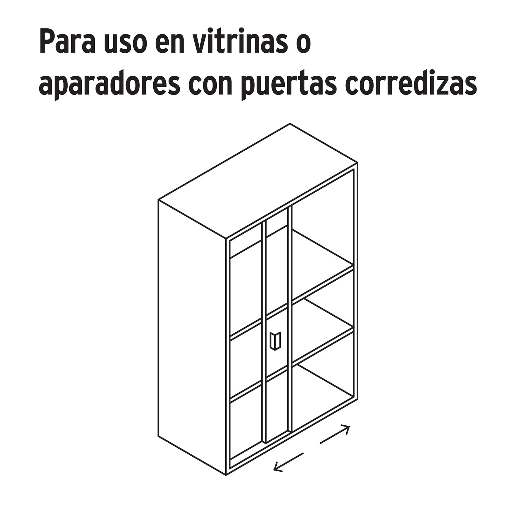 Cerradura para vitrina, HERMEX