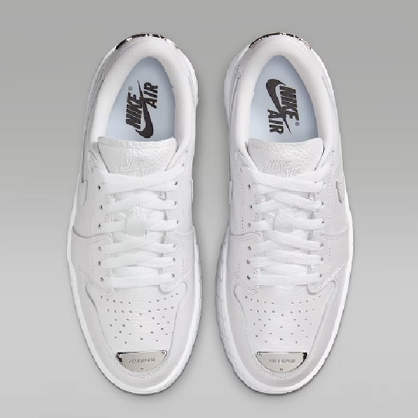 Tenis Air Jordan 1 Brooklyn Low Blanco/plata Mujer Tallas #22 al #27.5