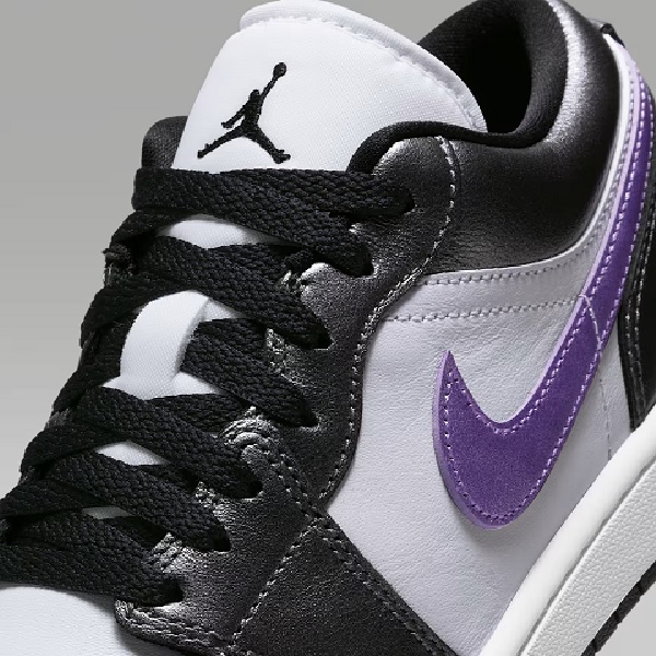 Tenis Air Jordan 1 Low SE Blanco/negro/morado Mujer Tallas #22 al #27.5