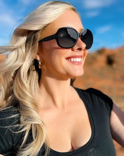 Lentes De Sol Mujer Polarizados Dama Grandes Uv400 Armazón Negro Clásicos