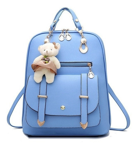 Mochila escolar NINZI FXW033 color azul claro 15L