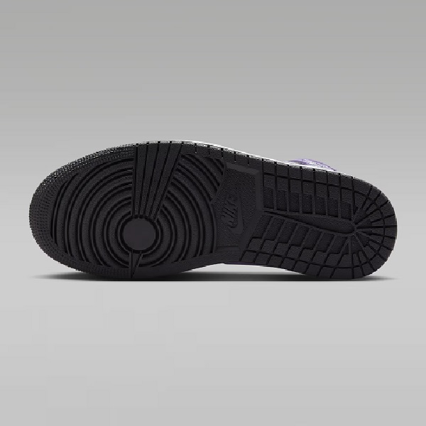 Tenis Air Jordan 1 Mid SE Blanco/negro/morado Mujer Tallas #22 al #27