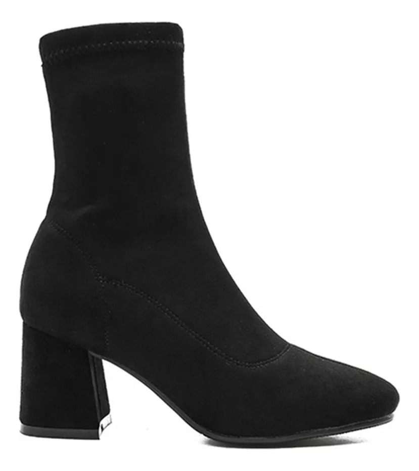 Botas Para Mujers Negras Botineses Mujers Mujers Con Tacón