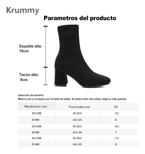 Botas Para Mujers Negras Botineses Mujers Mujers Con Tacón