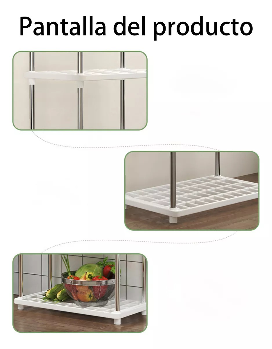 Estante Organizador De 4 Repisas Anaquel Plastico Multiusos Color Blanco