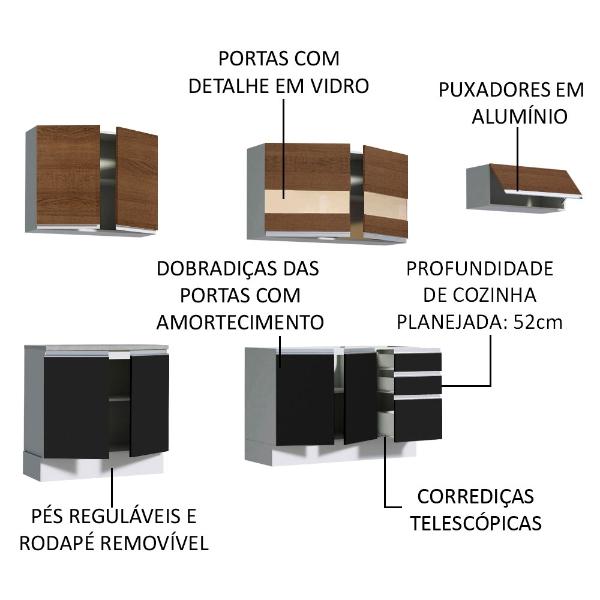 Cocina Integral Completa Modular Madesa Marcela 280cm BNM 03