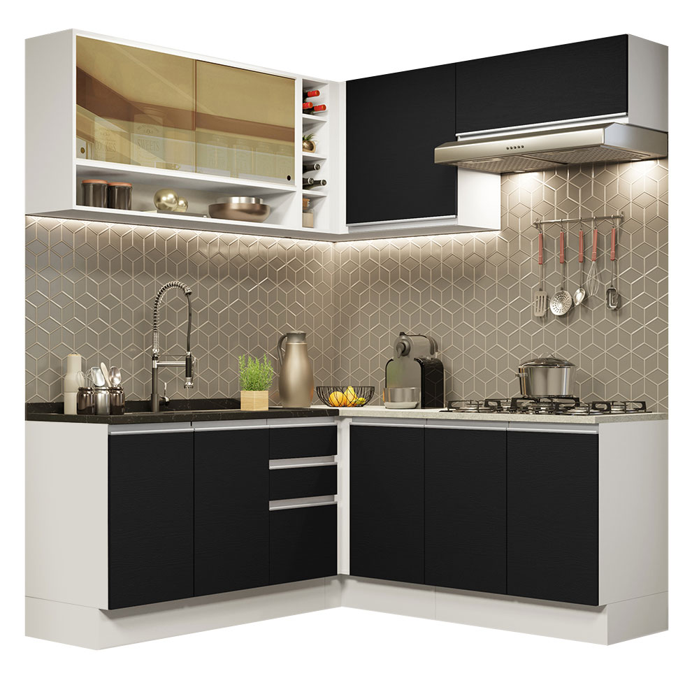 Cocina Integral Completa Modular Madesa Glamy 349cm BN 02