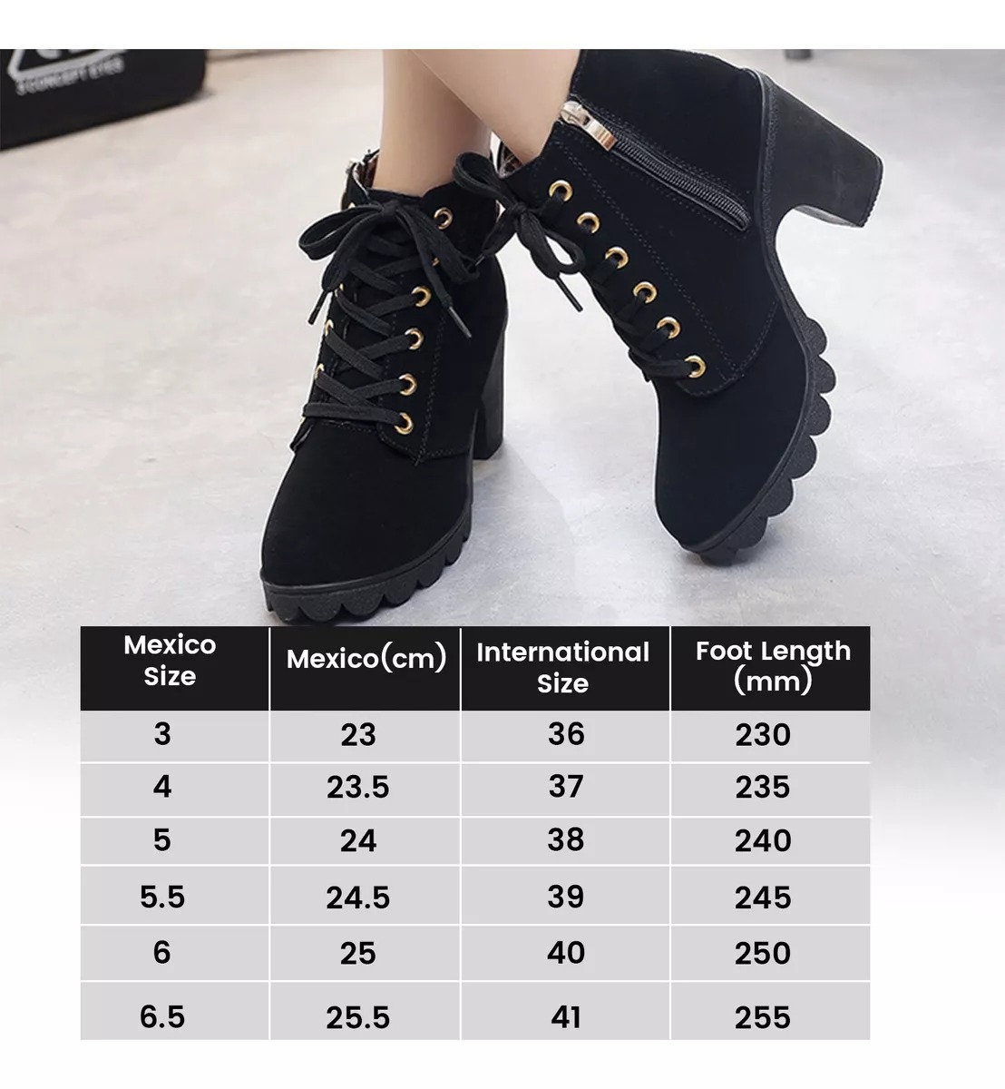 Botines De Mujer Con Tacón Moda Cuero Martin Boots