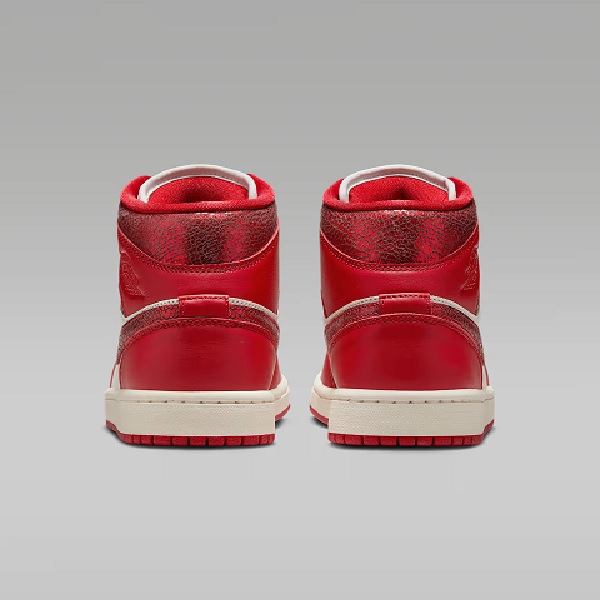 Tenis Air Jordan 1 Mid SE Rojo/blanco Mujer Tallas #22.5 al #26.5