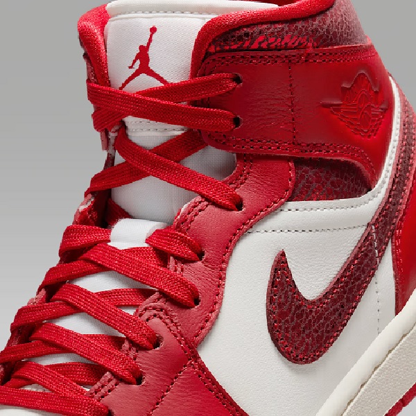 Tenis Air Jordan 1 Mid SE Rojo/blanco Mujer Tallas #22.5 al #26.5