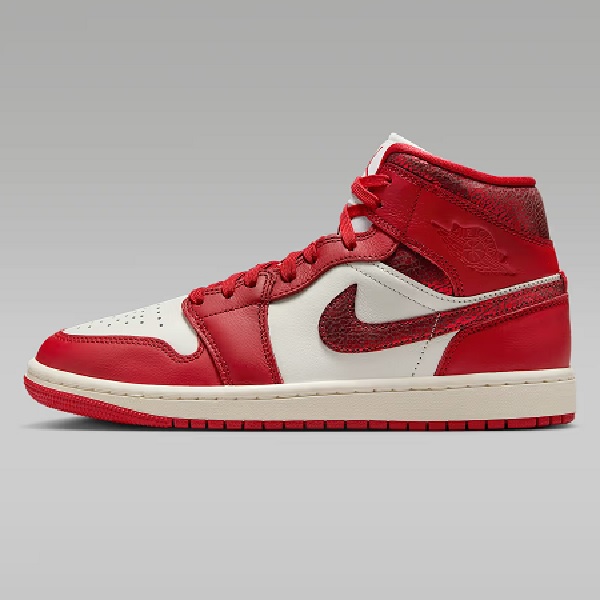 Tenis Air Jordan 1 Mid SE Rojo/blanco Mujer Tallas #22.5 al #26.5