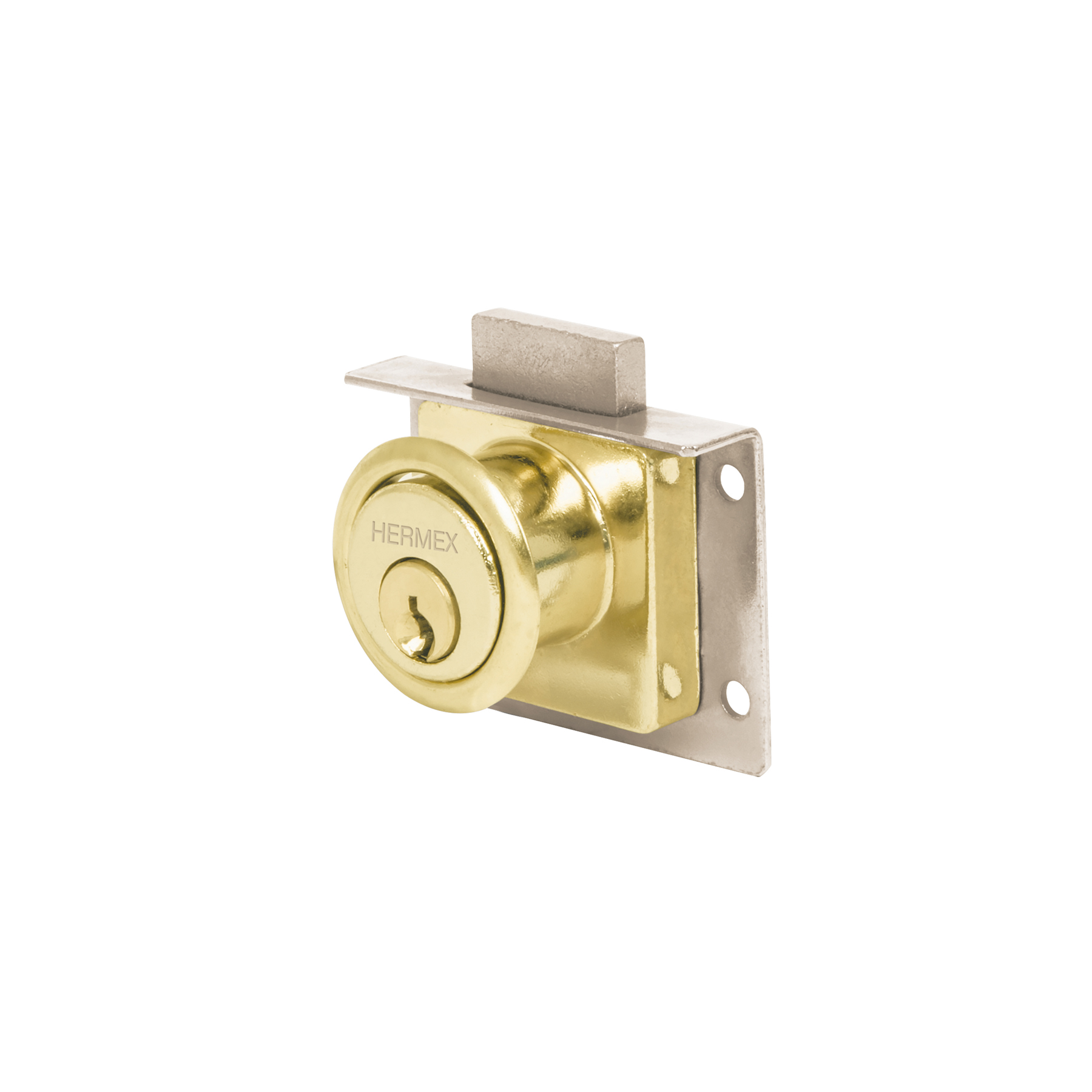 Cerradura para mueble, modelo 21, latón, HERMEX