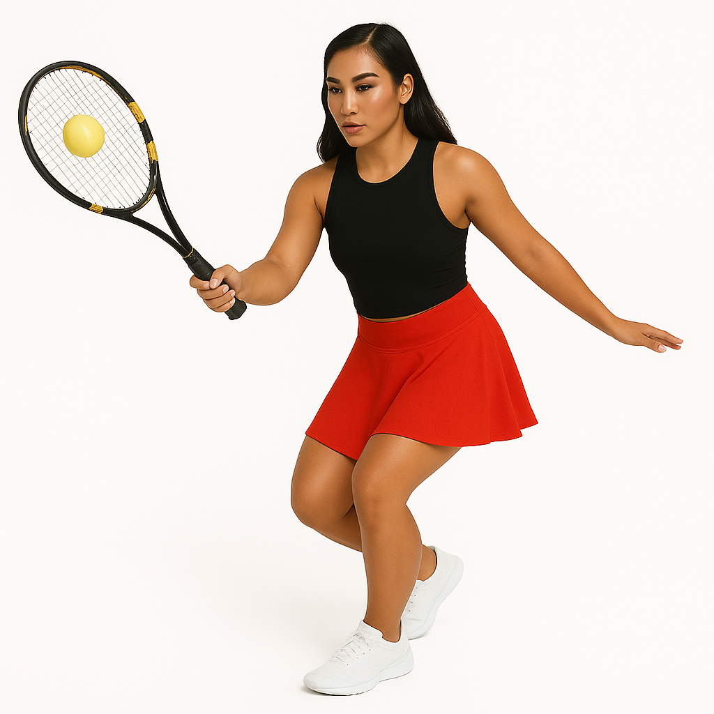  FALDA SHORT DEPORTIVA MUJER PARA TENIS, YOGA, FIT, GOLF, GYM, GIMNASIA, ATLETISMO, SENDERISMO, ACTIVIDADES AL AIRE LIBRE CON BOLSO INTEGRADO 2 EN 1 COLOR ROJA