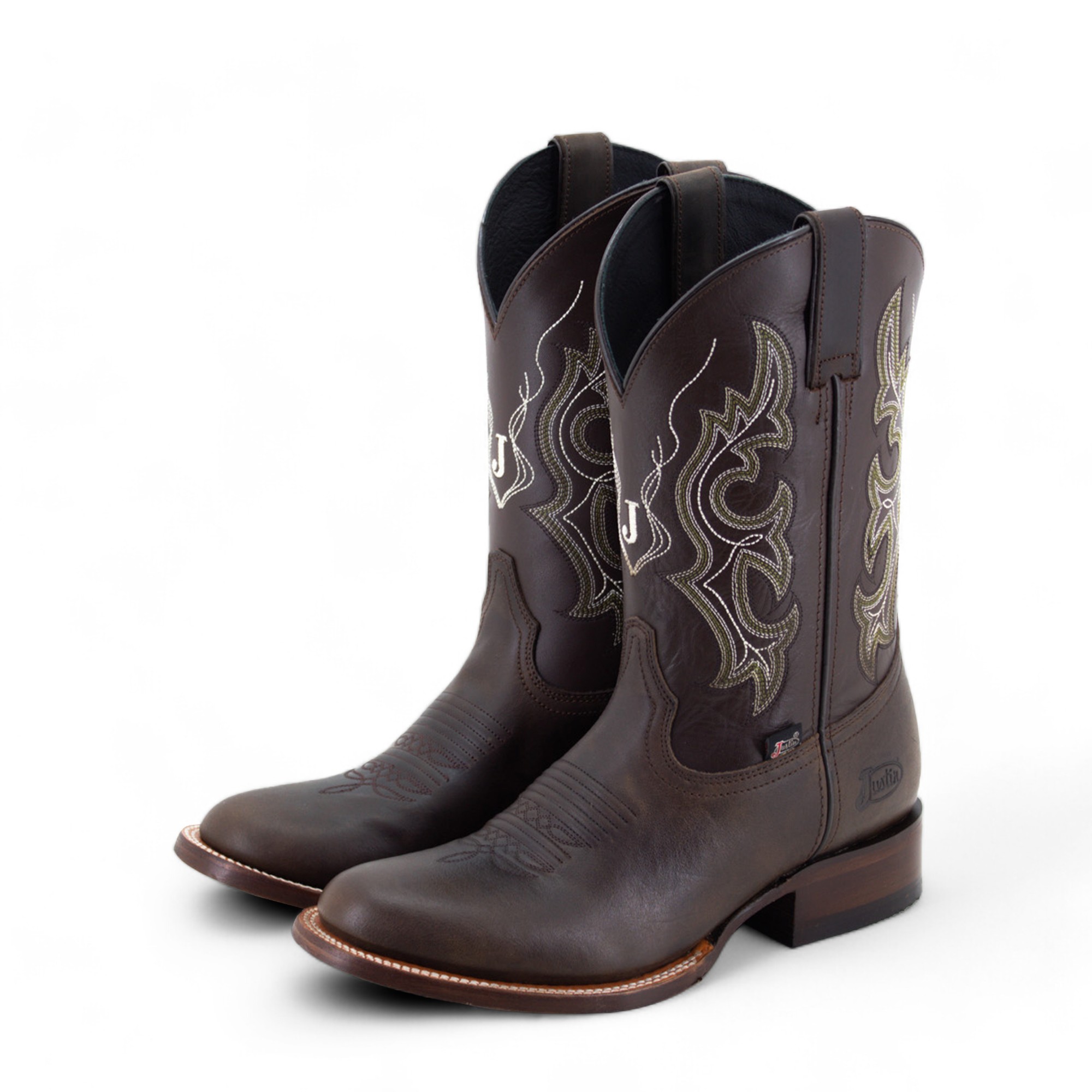 Botas Vaqueras Justin Hombre Crazy West Piel Jb5571 Café Crazy 28 Mx