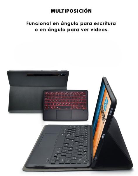 Teknet Funda Teclado Bluetooth Touchpad Para Samsung Galaxy Tab S10 FE 10.9"