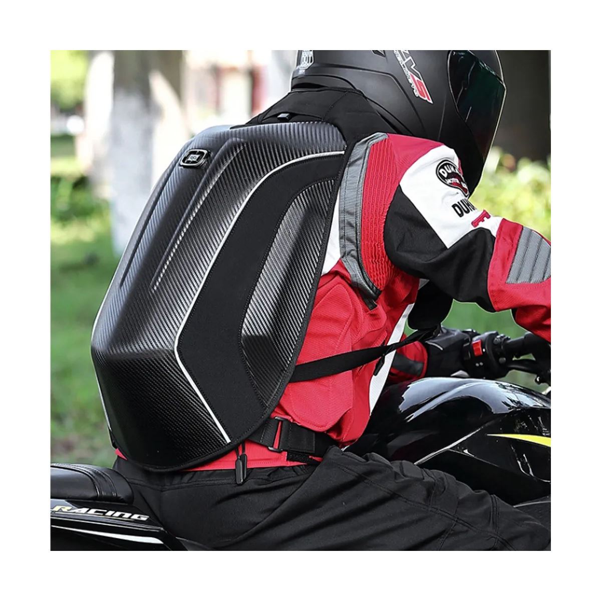 Mochila Impermeable De Fibra De Carbono De 30-48l Para Moto