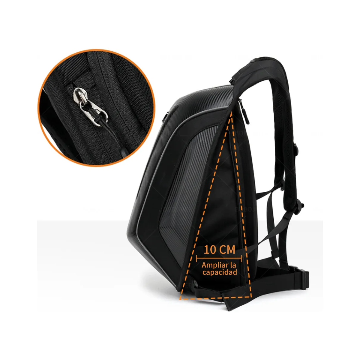 Mochila Impermeable De Fibra De Carbono De 30-48l Para Moto