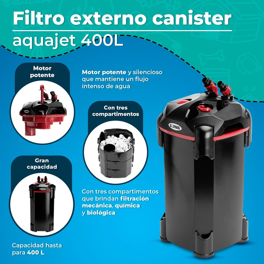 Filtro Externo Canister Aquajet 400 L - Lomas