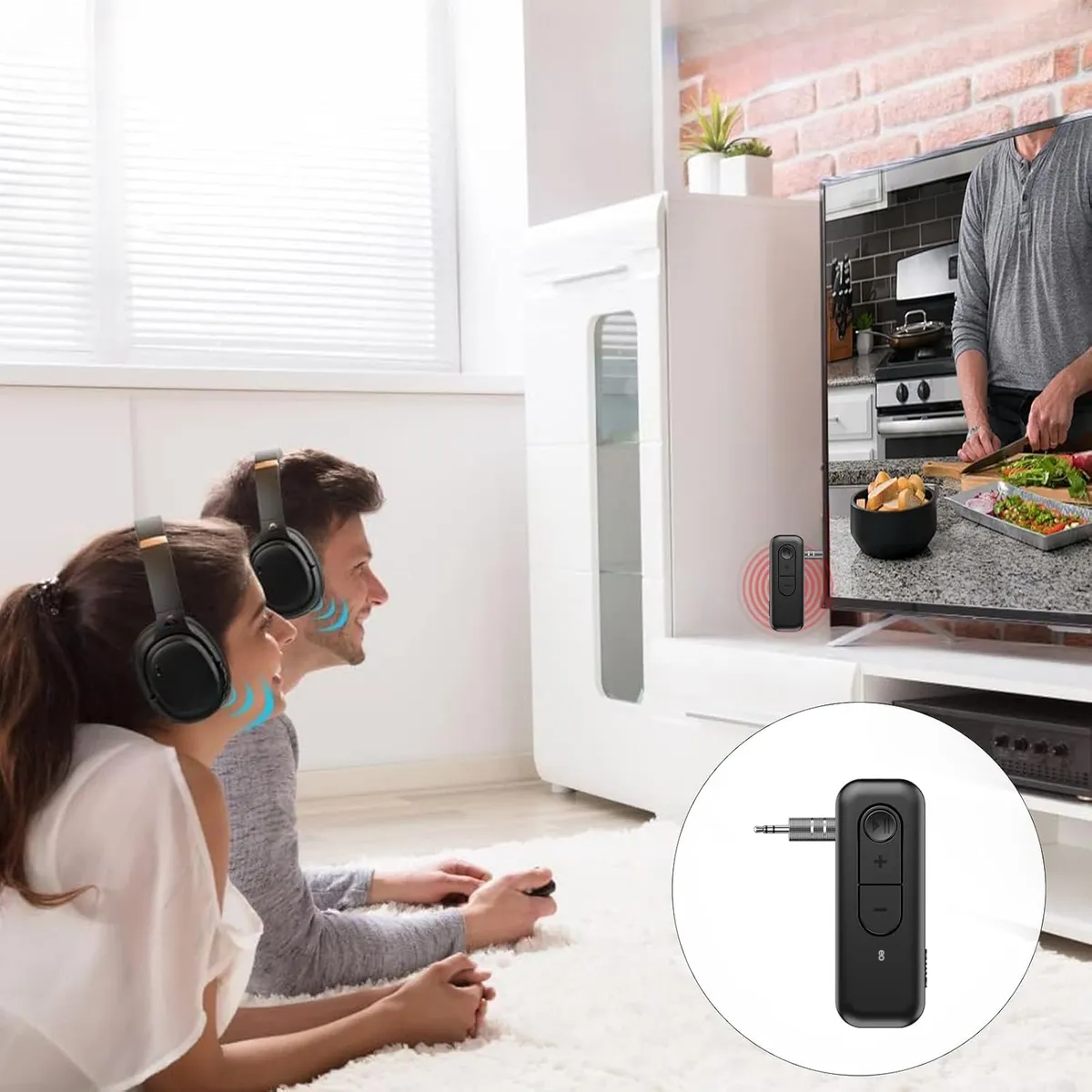 Receptor Y Transmisor Bluetooth 5.3 Aux Con Clip, Manos Libres
